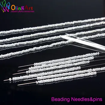 

OlingArt 2019 new AAA 0.45 * 100mm 24pcs hand tools beaded pin Beading needle DIY bead earrings Bracelet necklace jewelry making