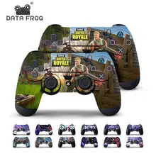 Data Frog 2 Pcs Fortnite Sticker For Sony PlayStation 4 PS4 Game Controller Skin Stickers Decal Vinyl Fortnite Game For PS4 Slim