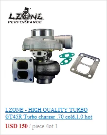 LZONE-TURBO T04Z T70 T4 фланец A/R 84 A/R 0,70 масляный холодный " V полоса турбокомпрессора T04Z-1 JR-TURBO40