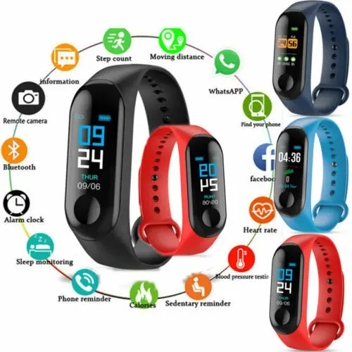 M3s Bluetooth Смарт часы пульсометр Монитор артериального давления фитнес трекер для