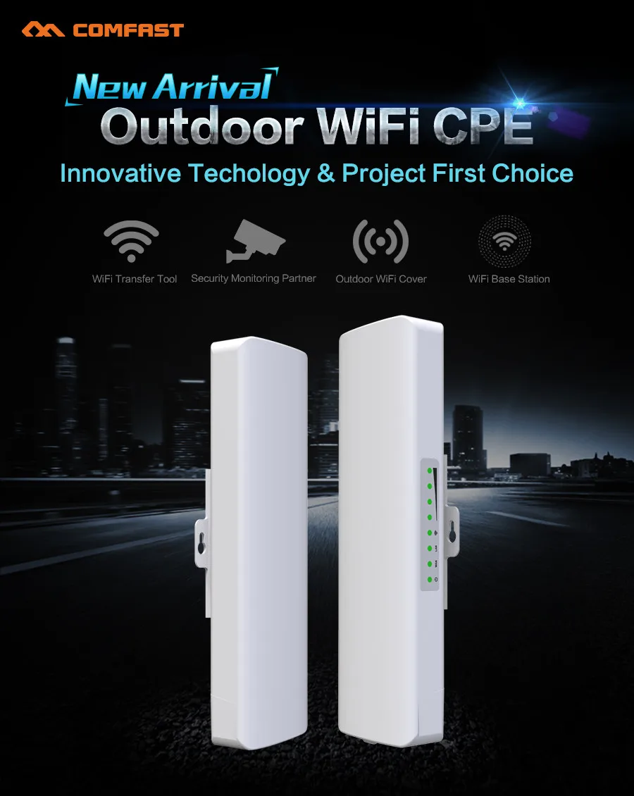 

2pcs COMFAST 2.4Ghz Outdoor Wifi Router Receiver 14dBi Wi fi bridge Antenna signal amplifier CPE nanostation Router IP camera