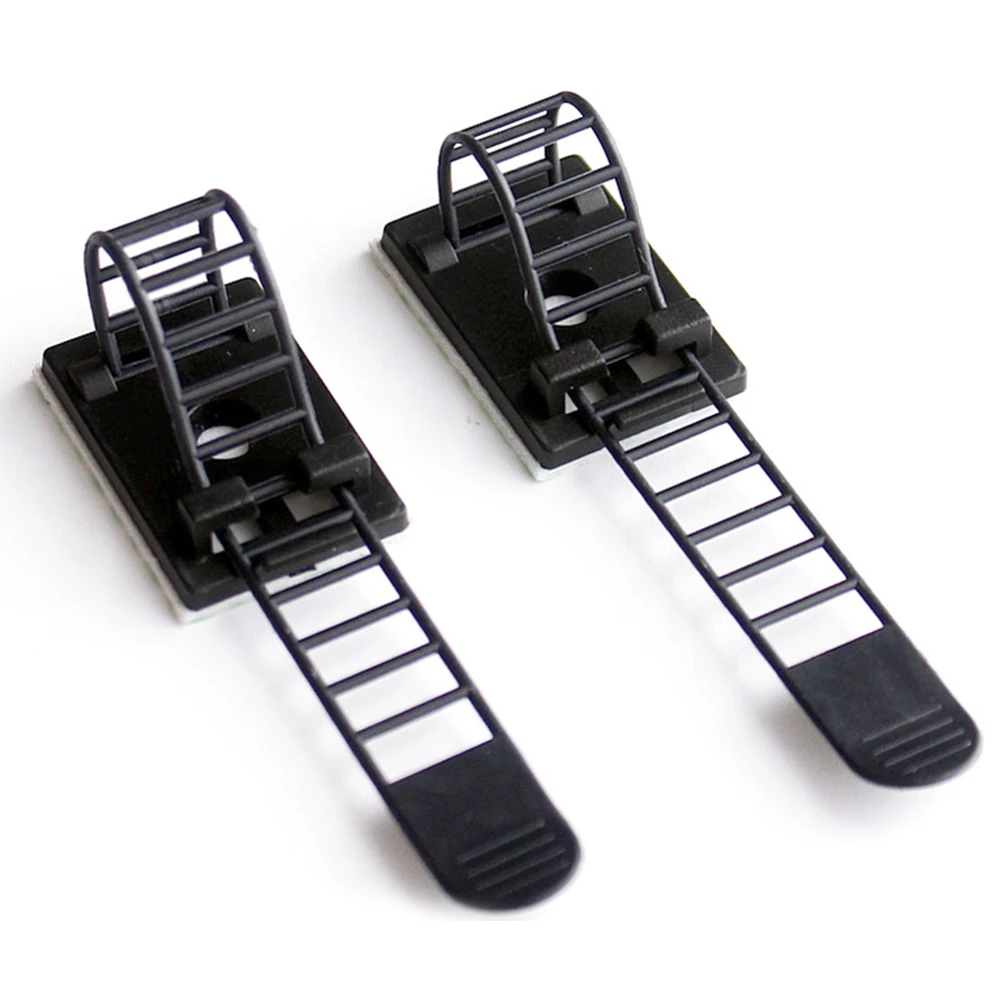 

20pcs/pack Adjustable Self-adhesive Fixed Management Holder Organizer Wire Clamp Home Mount Multipurpose Cable Clip Tie Electric