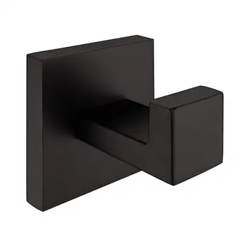 

Black Towel Coat Hook 304 stainless steel Bathroom Clothes Cabinet Closet Hook Wall Mounted Square Kitchen Heavy Duty Door Han