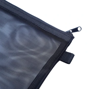 

Mesh Makeup Bag with Zipper Travel Cosmetics Organizer See Through Beauty Essentials Storage Bag Pack of 3 (S/M/L),Black