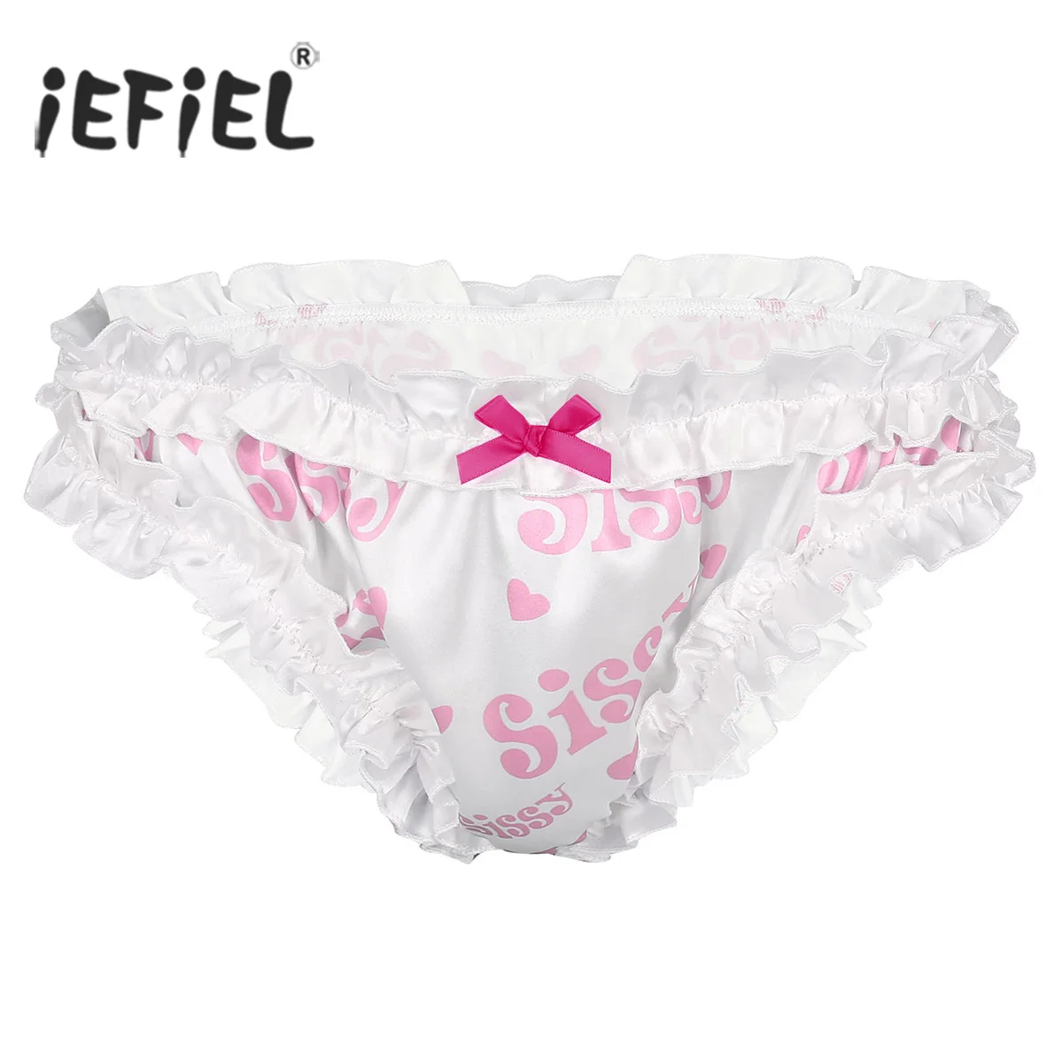 

New Mens Sissy Lingerie Gay Male Panties Super Frilly Ruffled Jockstraps High Cut Sissy Knickers Bloomers Briefs Sexy Underwear