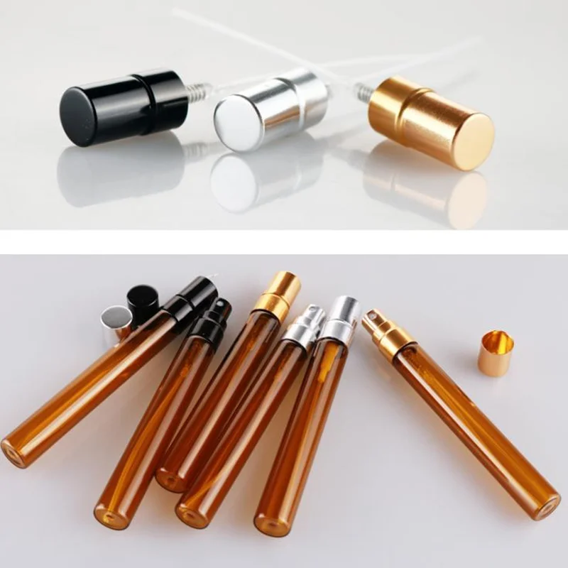 10ML amber Plastic Spray bottle Emtpy Perfume Refillable brown F20172697 | Красота и здоровье