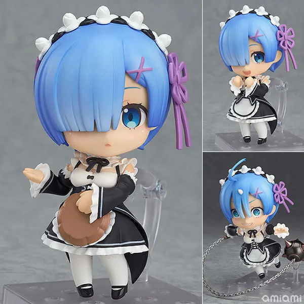 Аниме Re: жизнь в другом мире от Zero Nendoroid 663 синий Rem & 732 красный Ram Kawaii Милая экшен-фигурка игрушки 10 см