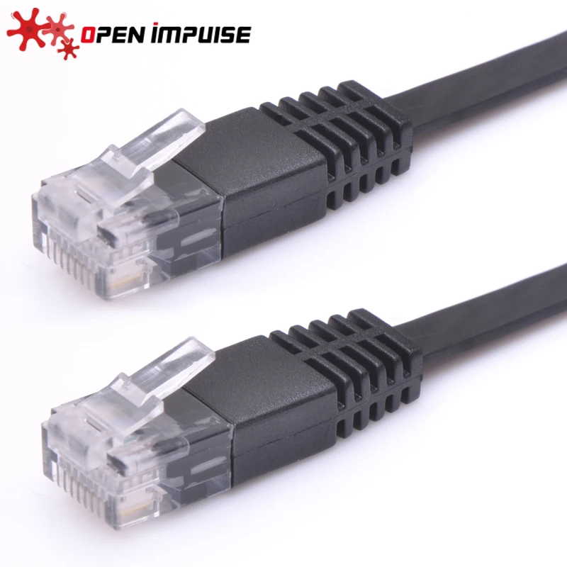 Низкая цена 5 футов/1 метра 32AWG 250 МГц Плоский CAT6 голая медь UTP Ethernet сетевой кабель
