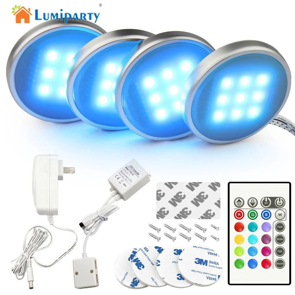 Lumiparty RGB LED RF Remote Control Dimmable Under Light