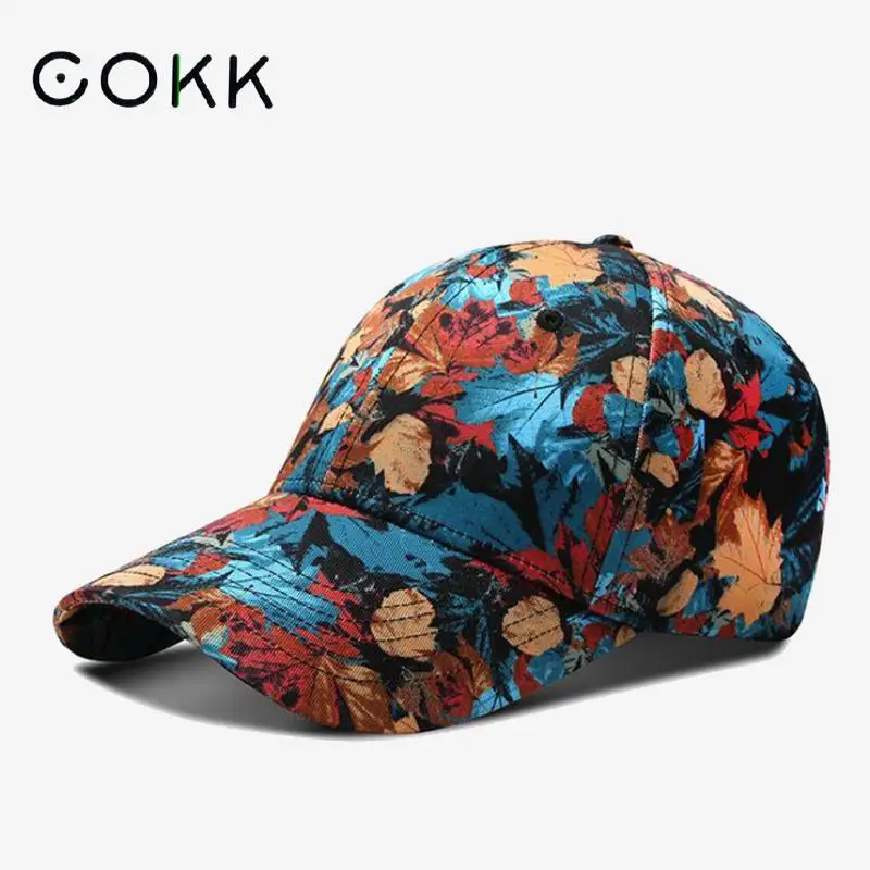 

COKK Women Baseball Cap Men 3D Printed Floral Snapback Hats Autumn Summer Dad Hat for Men Women Hat Female Casquette Bone Male