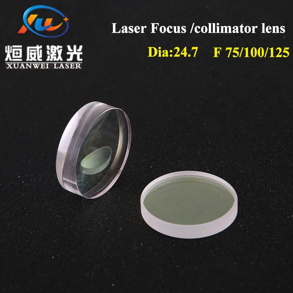 

high quality fiber laser focusing lens/collimator lens D24.7 F75/100/125mm for Mini Fiber Laser Cutting Head Original