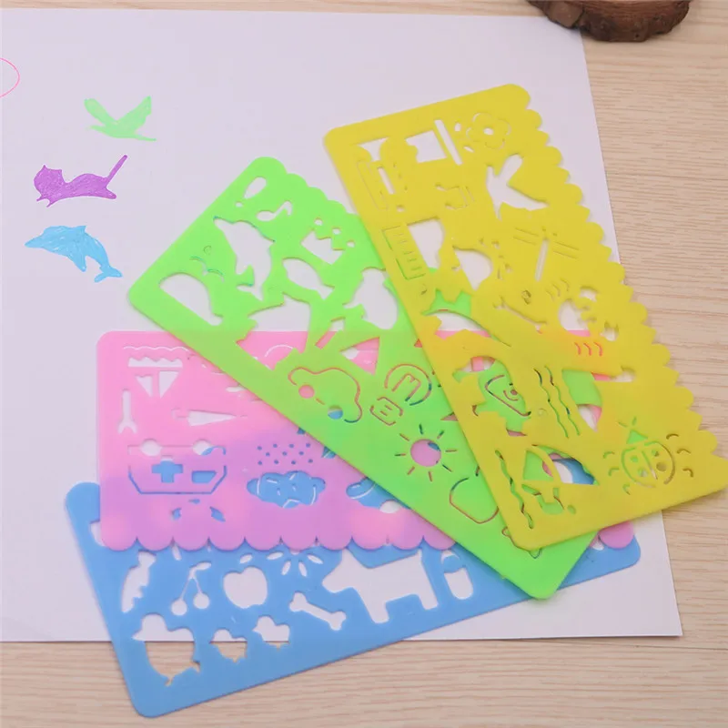 4PCS-Cute-Art-Graphics-Symbols-Drawing-Template-Stationery-Ruler-Kids-Drafting-Stencil-Toys-Gifts-For-Children (1)