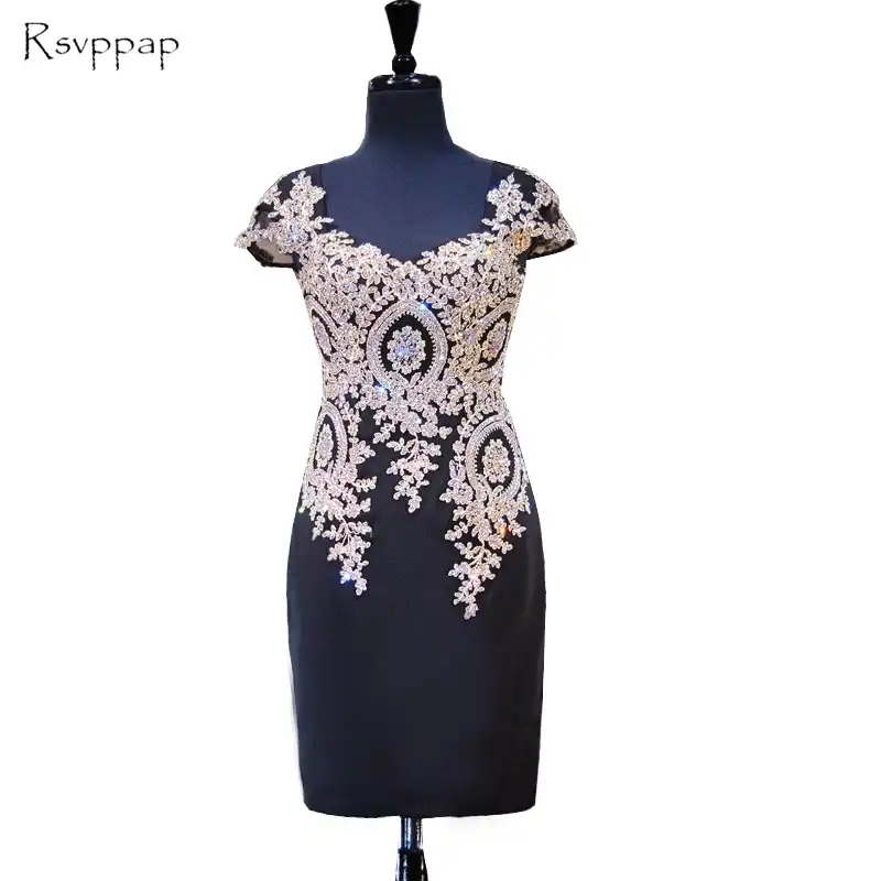 black and gold homecoming dress