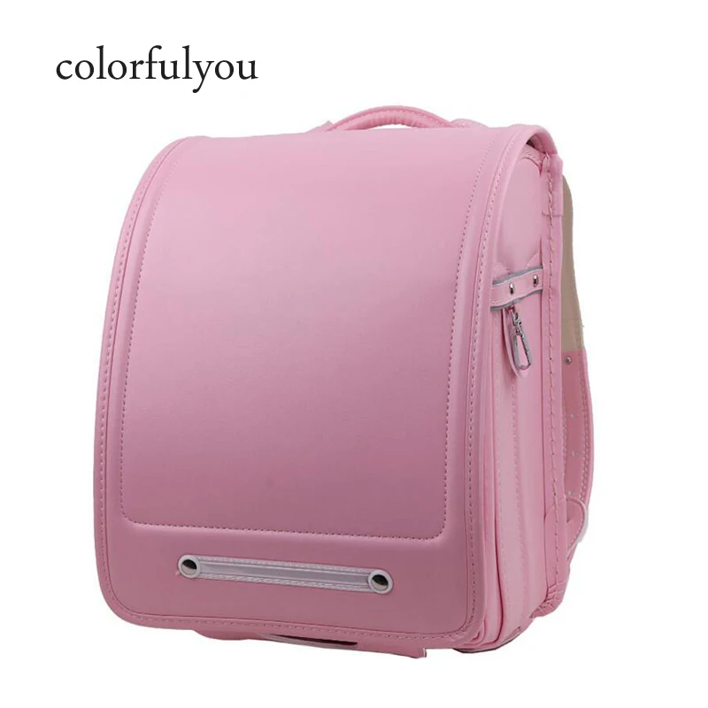 Candy Colors Child School Bags Boy And Girl Randoseru Pu Leather