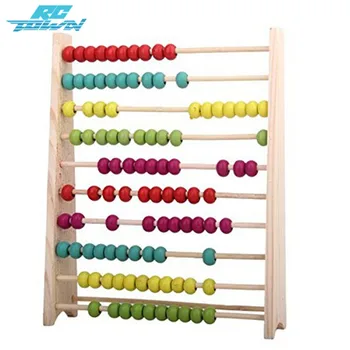 

RCtown Wooden 10-Rows Abacus Educational Toy for Kids Early Learning Educational Toy Small Wooden Abacus For Children zk25