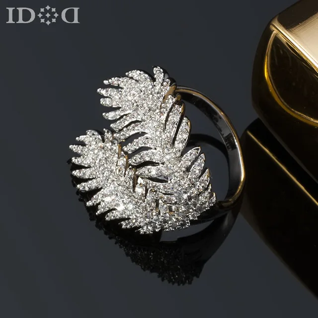 Clic C Brand Feather Fashion Rings Personalized Wedding Clic C Brand Feather Fashion Rings Personalized Wedding Accessories Free Adjule Finger For