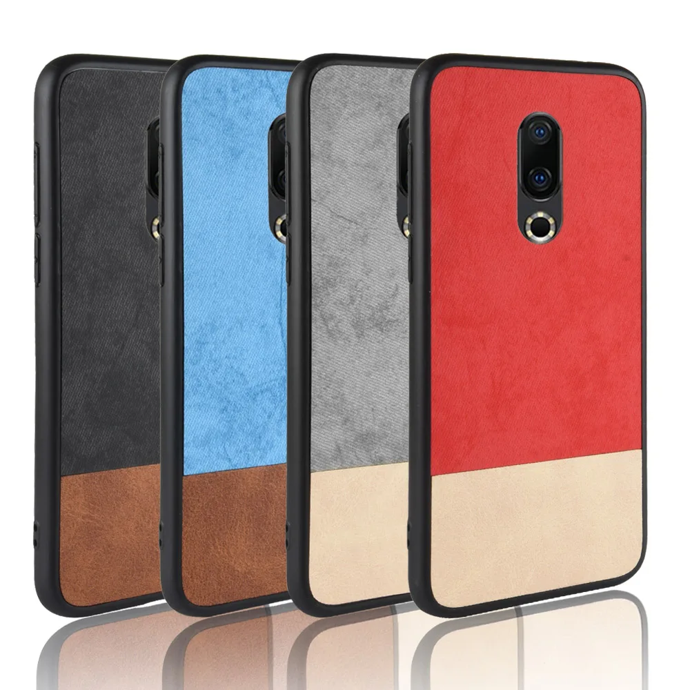 Чехол subin для Meizu 16th мягкий прошитый контрастный Джинсовый чехол из искусственной
