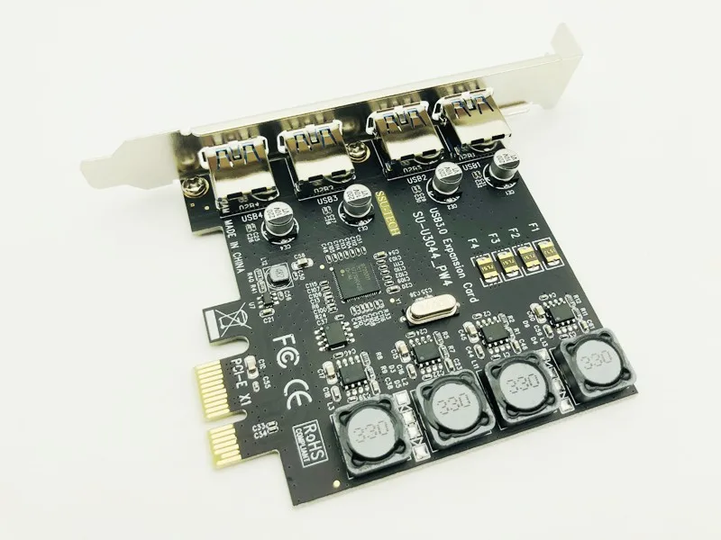 USB 3.0 PCI-E Card 4Port USB3.0 HUB PCI Exprss PCI-E to USB 3.0 Expansion Card Adapter 5Gbps For Desktop Computer Components New