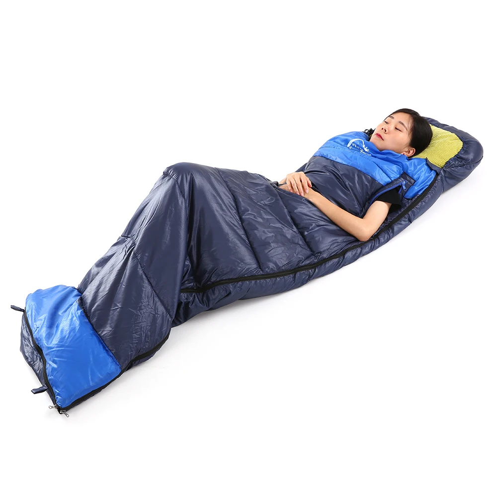 Утолщенный хлопковый спальный мешок зимний теплый походный туристический спальный мешок разделенный спальный мешок руки бесплатно