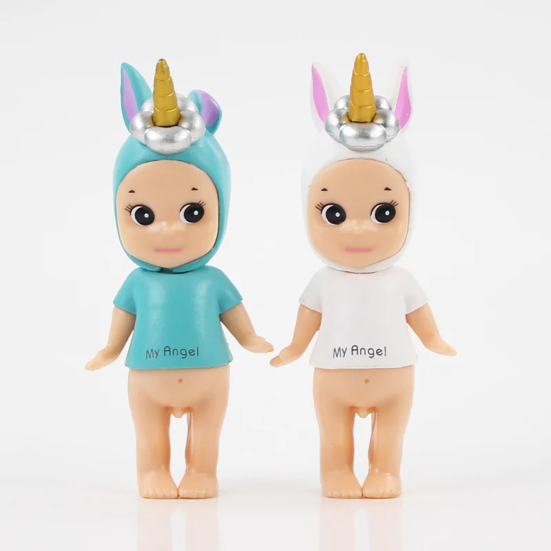 

9cm Sonny Angel blue and white 2styles cute action figure model toy kawaii Sonny Angel cos Unicorn figure model collection gift