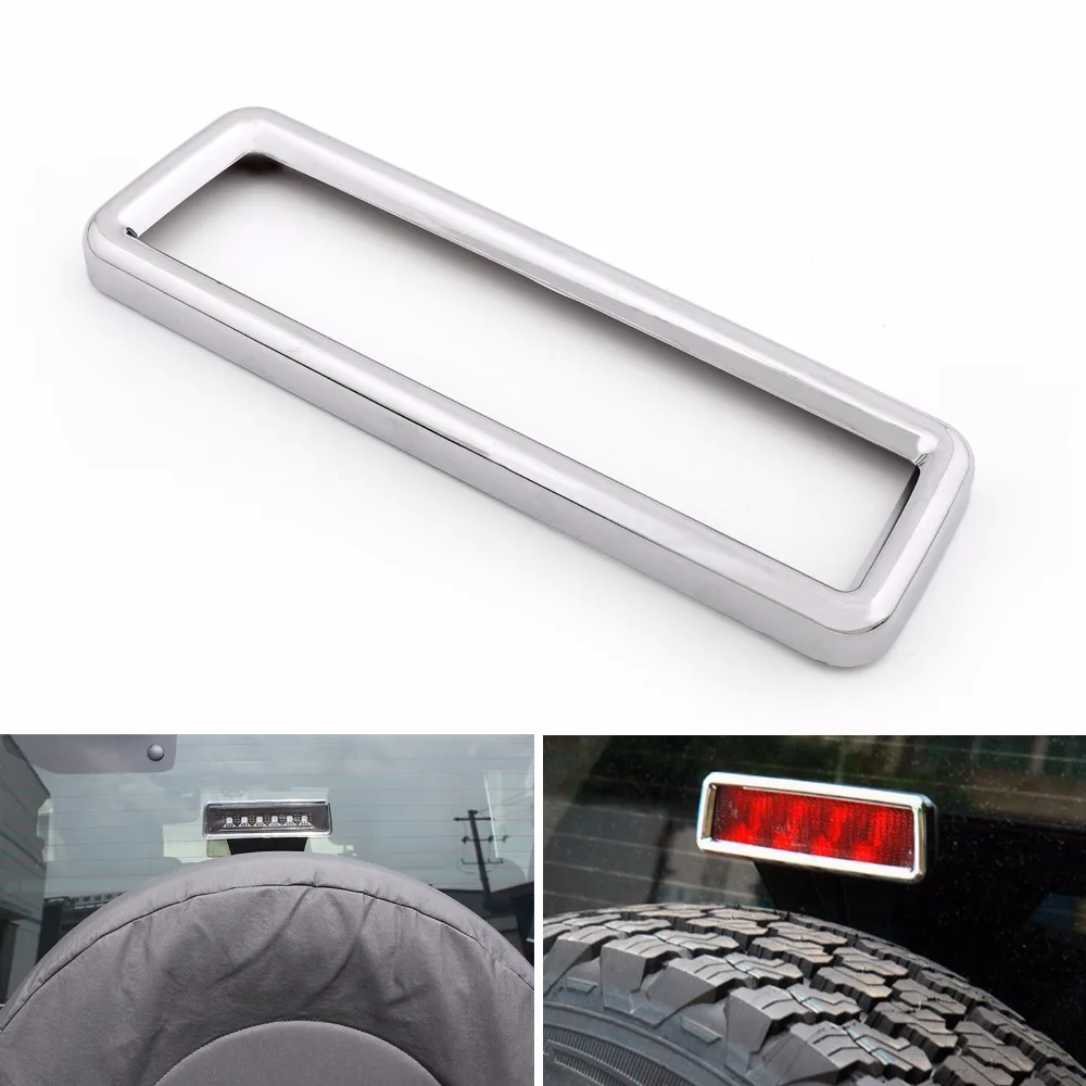 Car Rear Brake Light Cover Frame For Jeep Wrangler JK 2007 2015 Chrome Car Auto