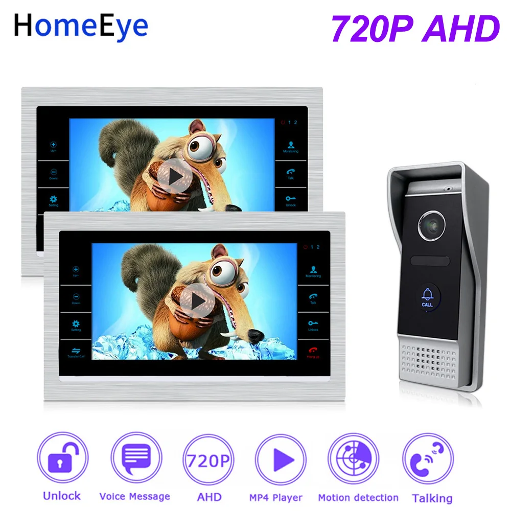 HomeEye 720P 7 ''AHD видео домофон домашняя система контроля доступа Обнаружение