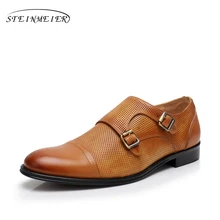 Mens formal shoes leather men dress oxford shoes for men dressing yinzo business office shoes buckle male zapatos de hombre
