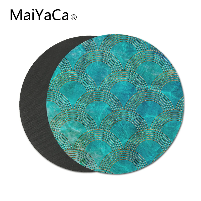 sea ocean waves Cloth and Rubber Round mouse pad 220x220 mm and 200x200 mm desktop mat for office work (1)