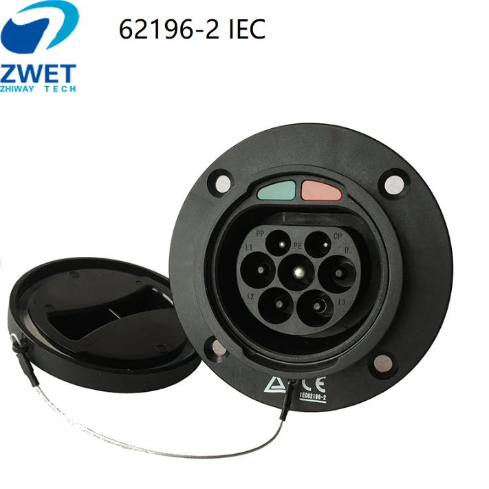 ZWET IEC 62196-2 EVSE штепсельная Вилка для электротранспортного средства Charging16A/32A электрический автомобиль зарядное гнездо