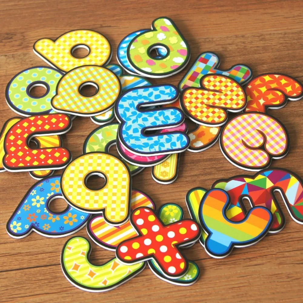 Alphabet Fridge Magnets for Kids English Lettters and Numbers Refrigerator Magnets Uppercase Letter Magnetic Sticker for Fridge