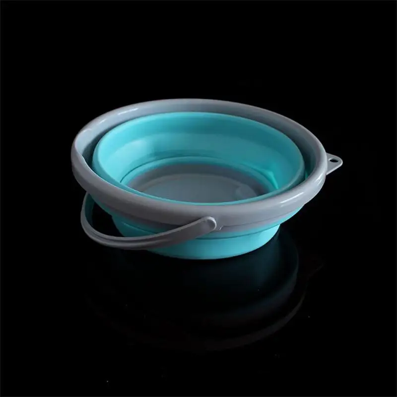 Minch 5L/10L de silicona al aire libre Cubo de pesca engrosamiento plegable redondo portátil de lavado de coches barriles de suministros de pesca Minch 5L/10L de silicona al aire libre Cubo de pesca engrosamiento plegable redondo portátil de lavado de coches barriles de suministros de pesca