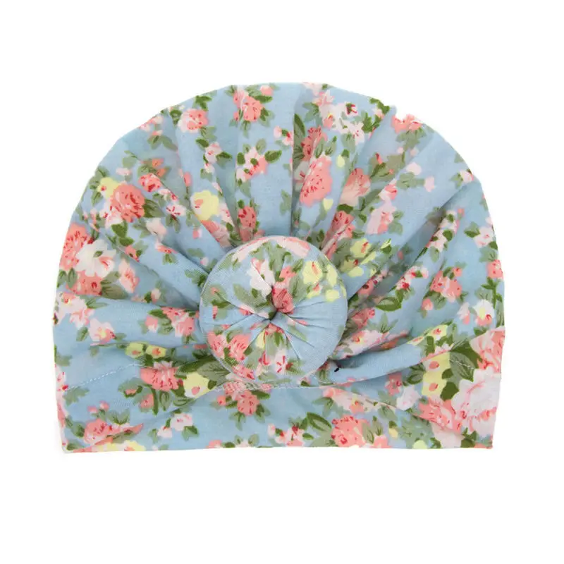 

Newborn girl coming home outfit Top Knot Turban baby Cute hat Baby Girl Spring Outfit Floral Print Toddler Girl beanie H102D