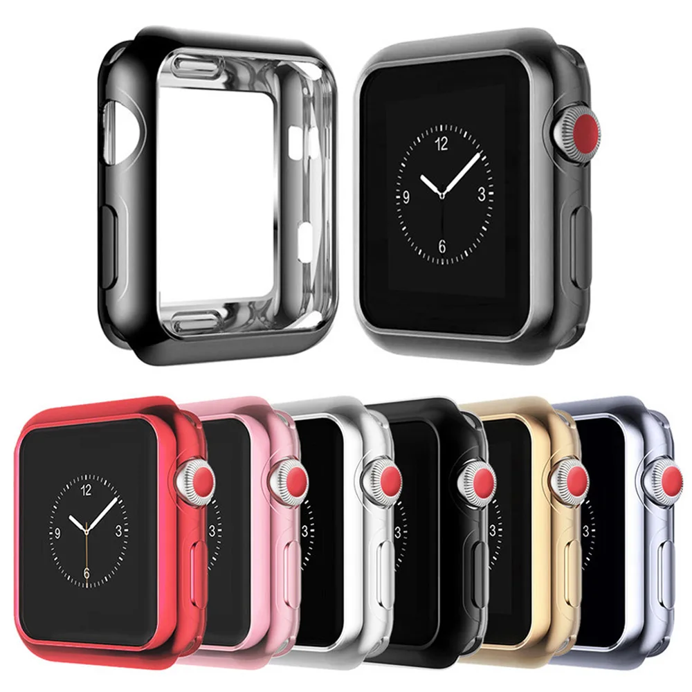 For Apple Watch Series 5 4 Protect Case Frame Soft TPU Cover for iWatch Series 3 2 1 Bumper Watch Accessories 38/42/40/44mm