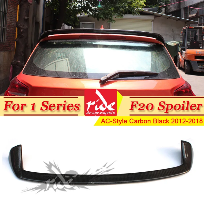 

F20 rear trunk Spoiler wing Carbon Fiber AC-Style Fits For BMW 1 Series 118i 120i 128i 130i 135i Rear Roof Spoiler Wing 2012-in