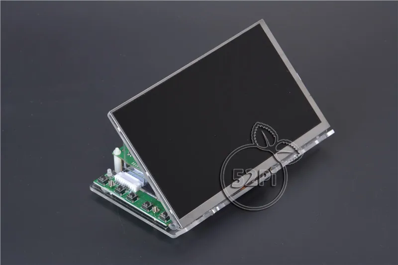 52Pi 7 дюймов TFT lcd 1024*600 резистивный сенсорный экран+ плата драйвера HDMI VGA для Raspberry Pi+ прозрачный акриловый кронштейн