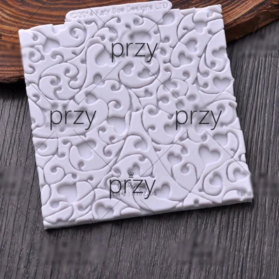 

heart pattern silicone mat wedding cake decorating lace mold cake kitchen accessories fondant cake tools