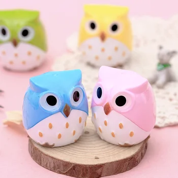 

1Pcs Cute Kawaii Lovely Plastic Owl Automatic Pencil Sharpener Dual Holes Stationery Gifts For Kids School Supplies E2100