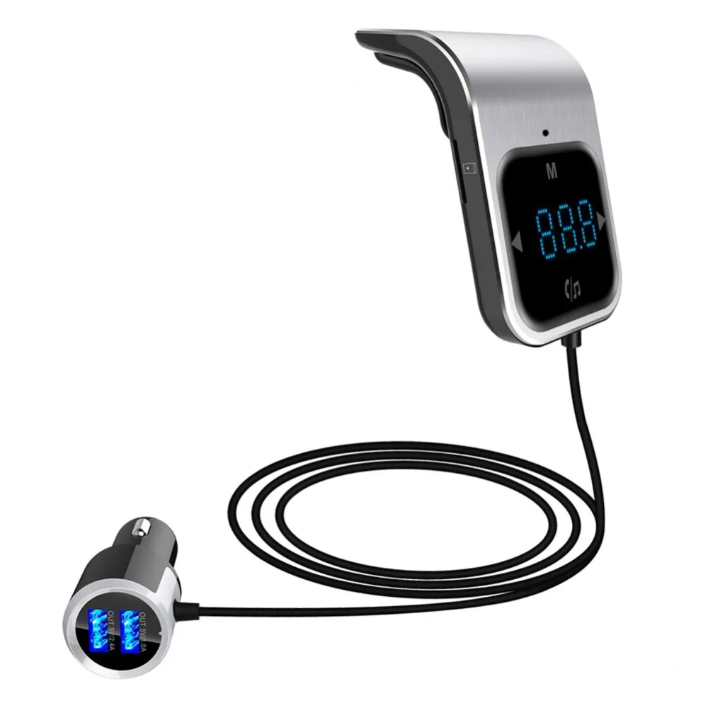 Nulaxy FM Transmitter Anti-slip Wireless Bluetooth Handsfree Car Kit Car Audio MP3 Player FM Modulator With Dual USB Car Charger Nulaxy FM Transmitter Anti-slip Wireless Bluetooth Handsfree Car Kit Car Audio MP3 Player FM Modulator With Dual USB Car Charger