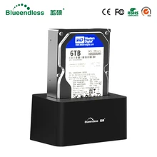 Blueendless HDD док-станция 2,5 ''3,5'' HDD корпус SATA интерфейс Plug and Play 1 отсек USB3.0 порт Поддержка Макс 8 ТБ HDD
