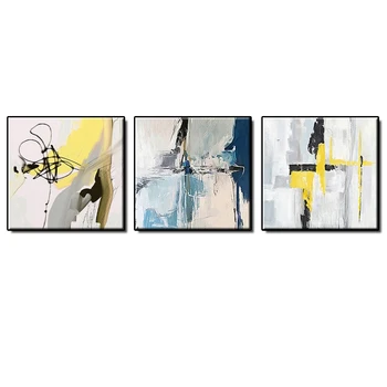 

Home Decor Abstract pictures 3 pieces Combination Oil Painting On Canvas Handmade Nordic style Wall Art For living Room Unframed
