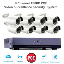 8CH 1080 P PoE, сетевые видео безопасности Система наблюдения CCTV 2.0MP PoE Камера 8CH 1080 P видеонаблюдение NVR безопасности Системы