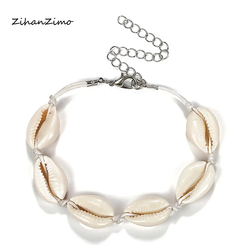 

Fashion beach shell bracelet handmade woven ankle jewelry anklet bohemian style female jewelry accessories