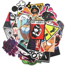 50pcs Car styling Home decor jdmsticker auto laptop sticker decal motorcycle fridge skateboard car-styling doodle car stickers