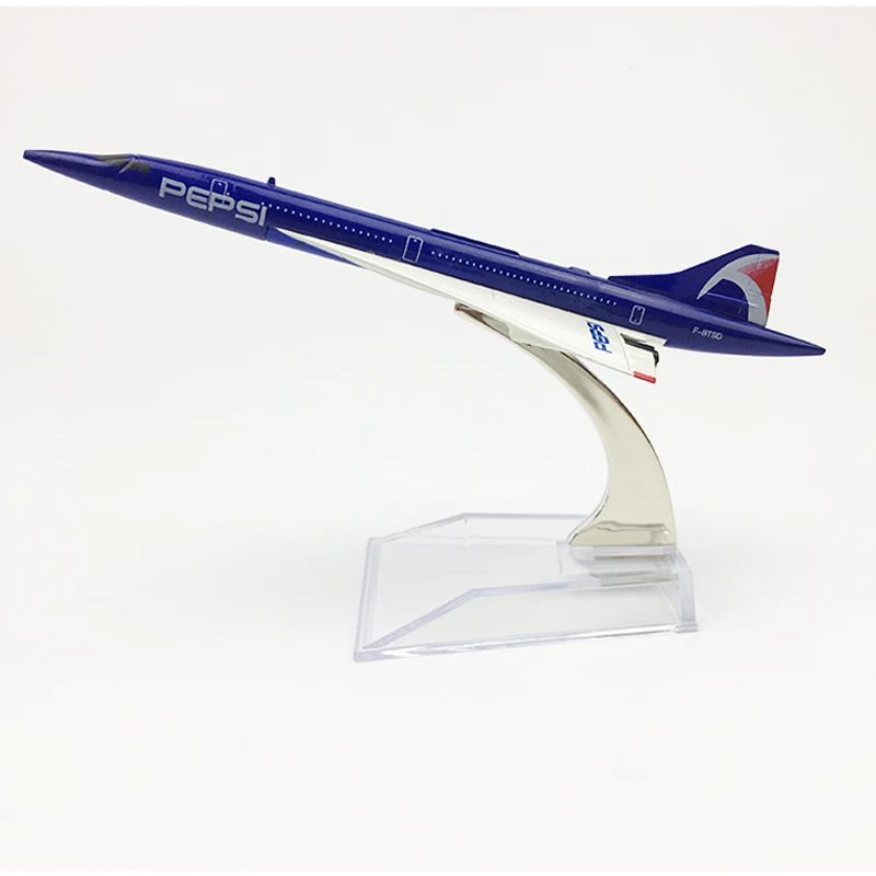 

Free shipping Pepsi Concord aviation airplane diecast 1:400 16CM Metal alloy airplane model toys for children aeroplane model