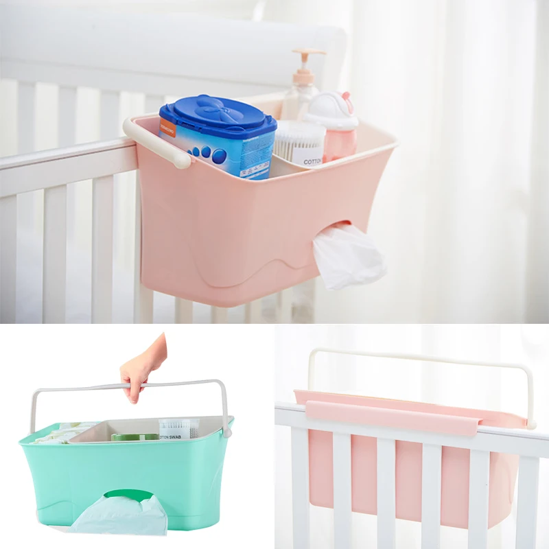 

Baby Crib Bed Hanging Bag Portable Waterproof Diapers Bedside Organizer Bed Bumper Cradle Bag Crib Bedding Set