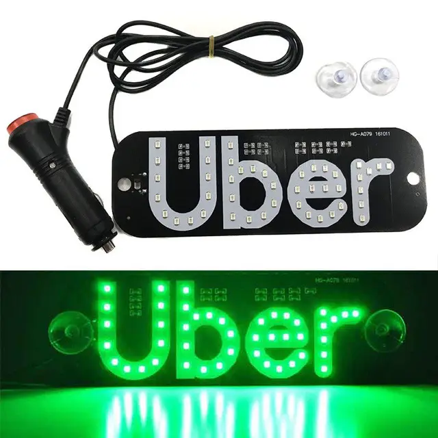 Taxi Led Uber Sign Lyft Car Rideshare Panel Warning Light for Inside