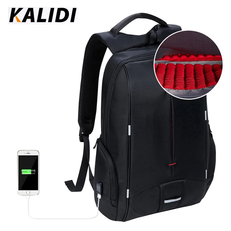 KALIDI للماء كمبيوتر محمول 17.3 بوصة حقائب السفر Usb 17 بوصة مدرسة الرجال حقائب النساء عارضة Bagpack 15.6 بوصة DayPack حقيبة