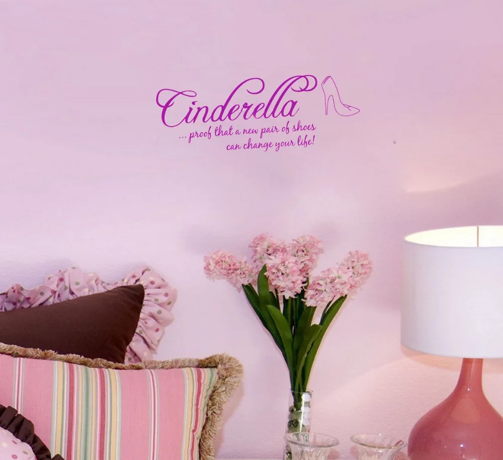 Cinderella Proof That A New Pair Shoes Can Change Your Life home decoration wall art decals quote kid room wallpaper