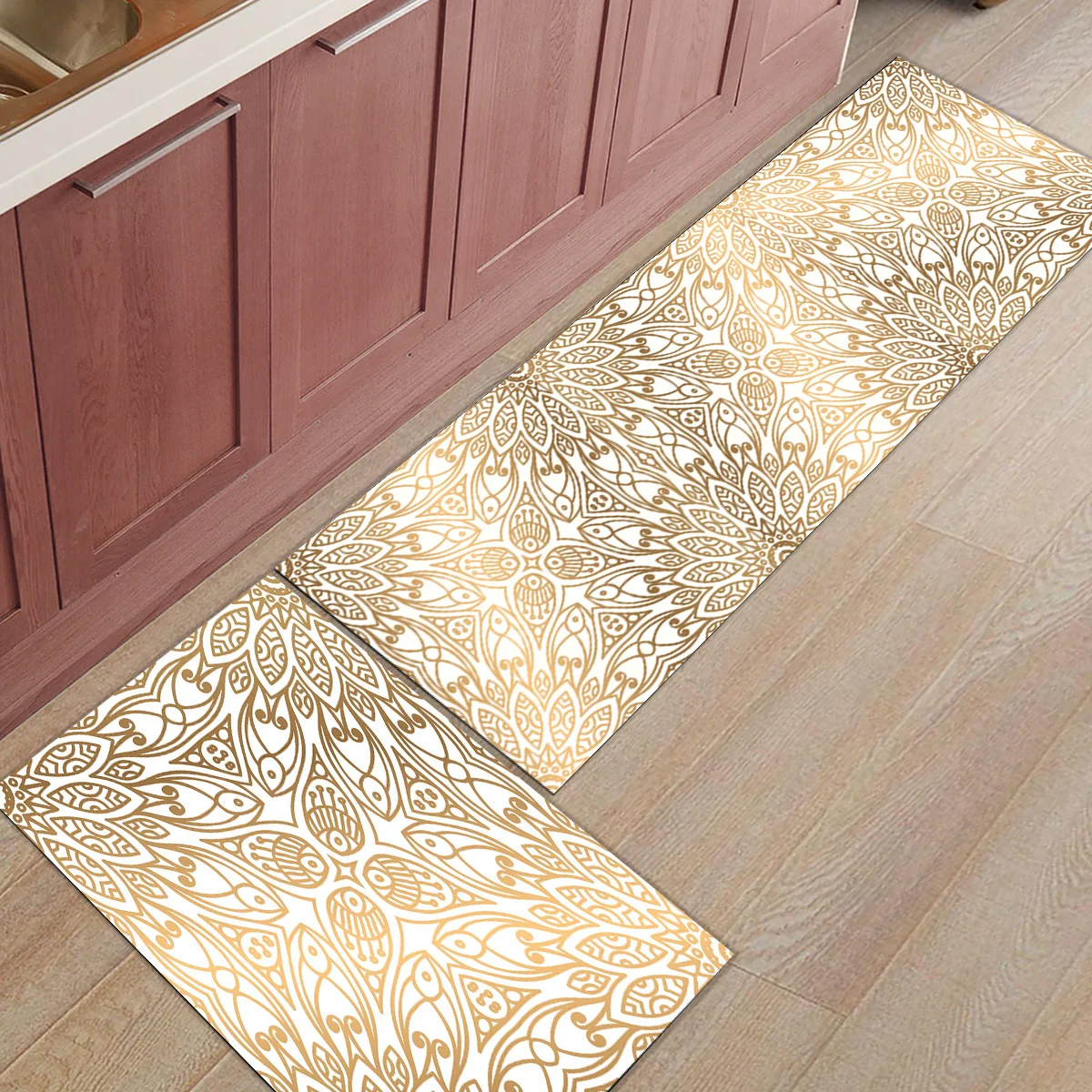 

Gold Moroccan Pattern Bathroom Accessories Set Dirt Debris Mud Trapper Boot Shoes Scraper Area Runners Living Room Accent