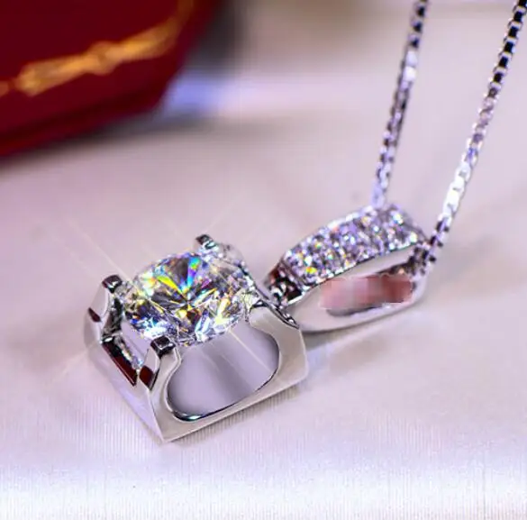 2018 офисное колье 3CT 925 пробы Серебряное свадебное ожерелье в западном стиле